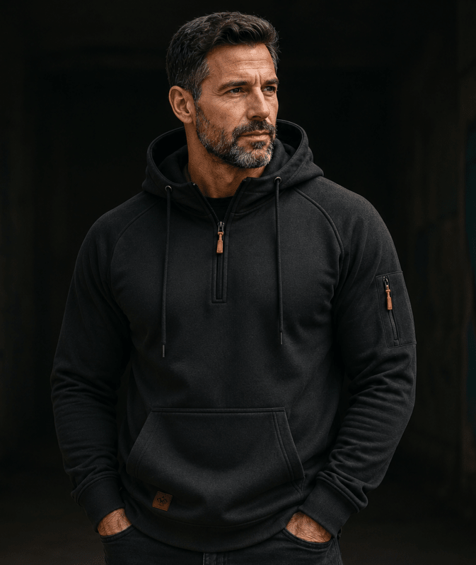 Varel | Felpa con cappuccio e zip fino al ginocchio