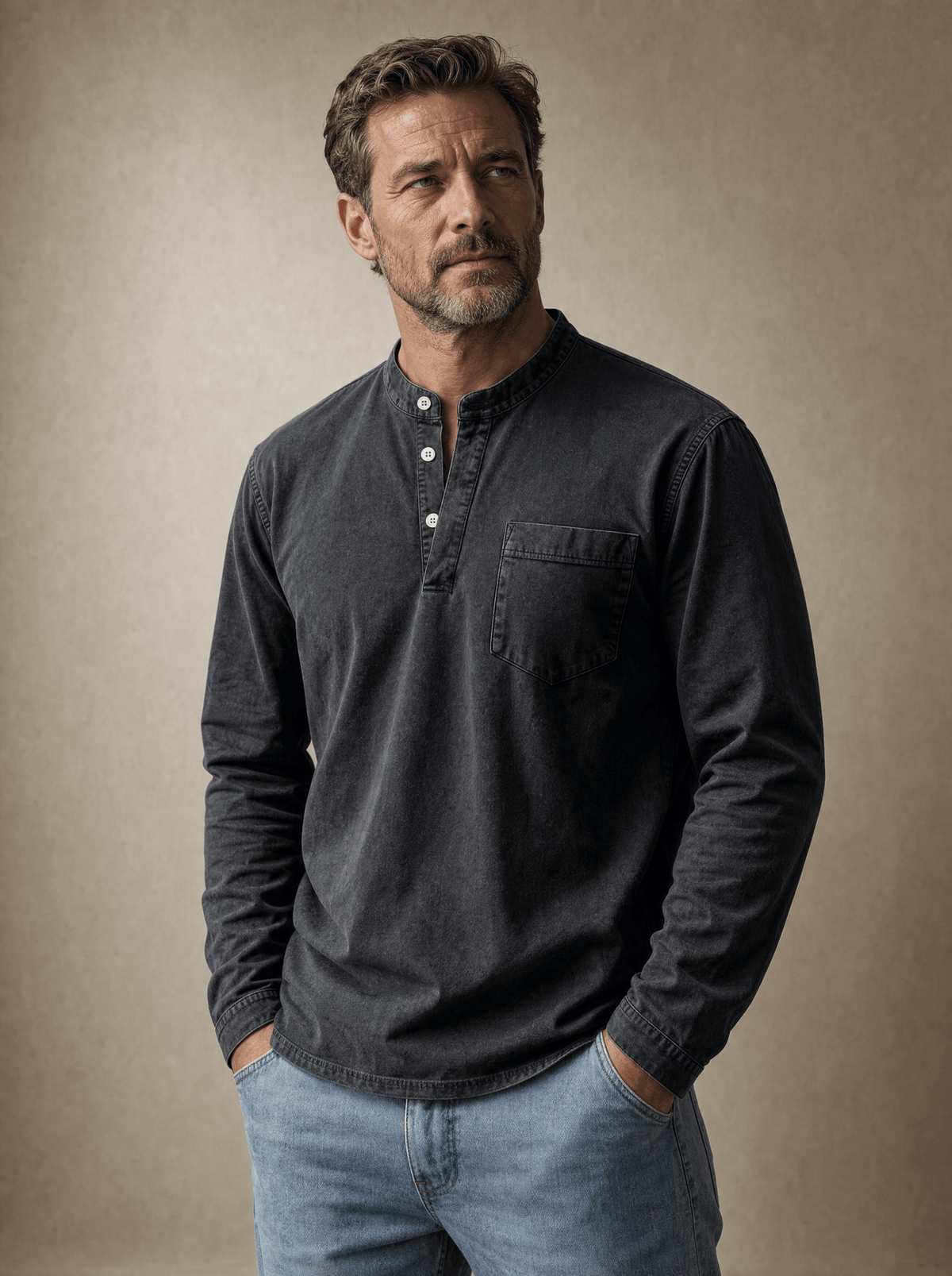 Varel | Henley a maniche lunghe Saltwater