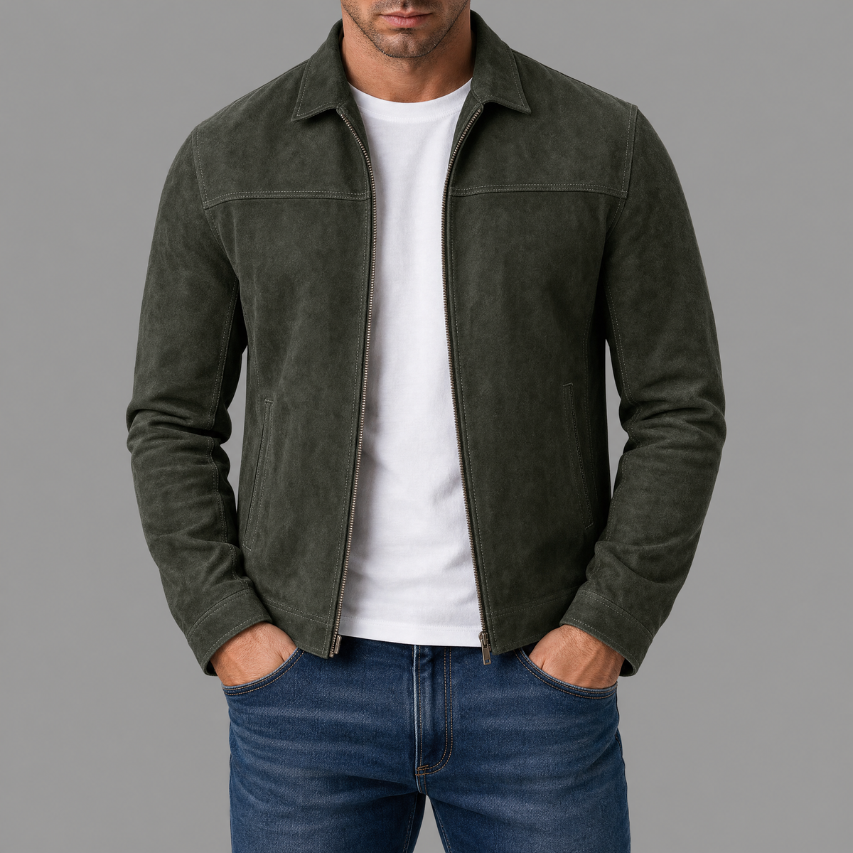 Varel | Giacca leggera con collo alto e zip