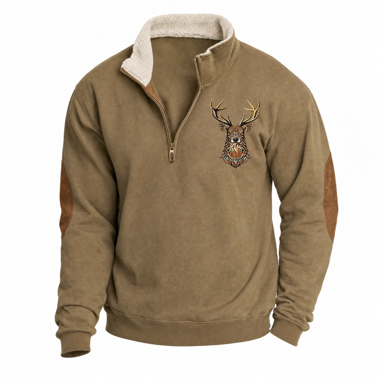 Varel | Maglione in pile con mezza zip