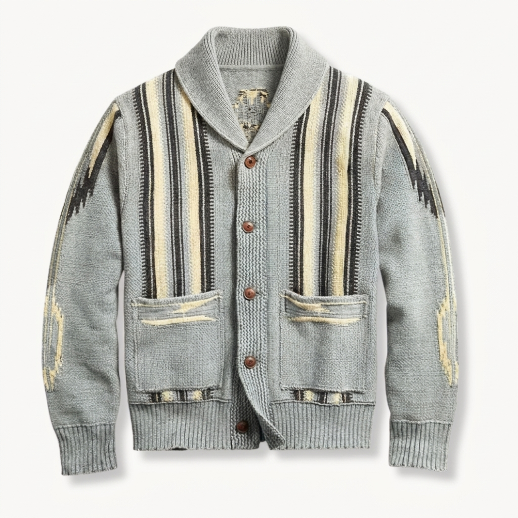Varel | Cardigan comodo in maglia con collo a scialle