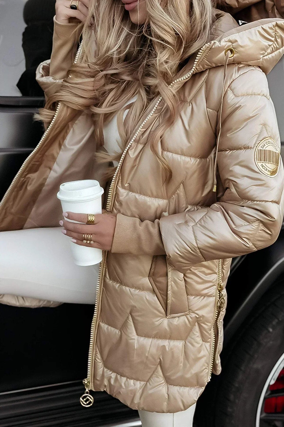 Varel | Cappotto invernale elegante con cappuccio foderato