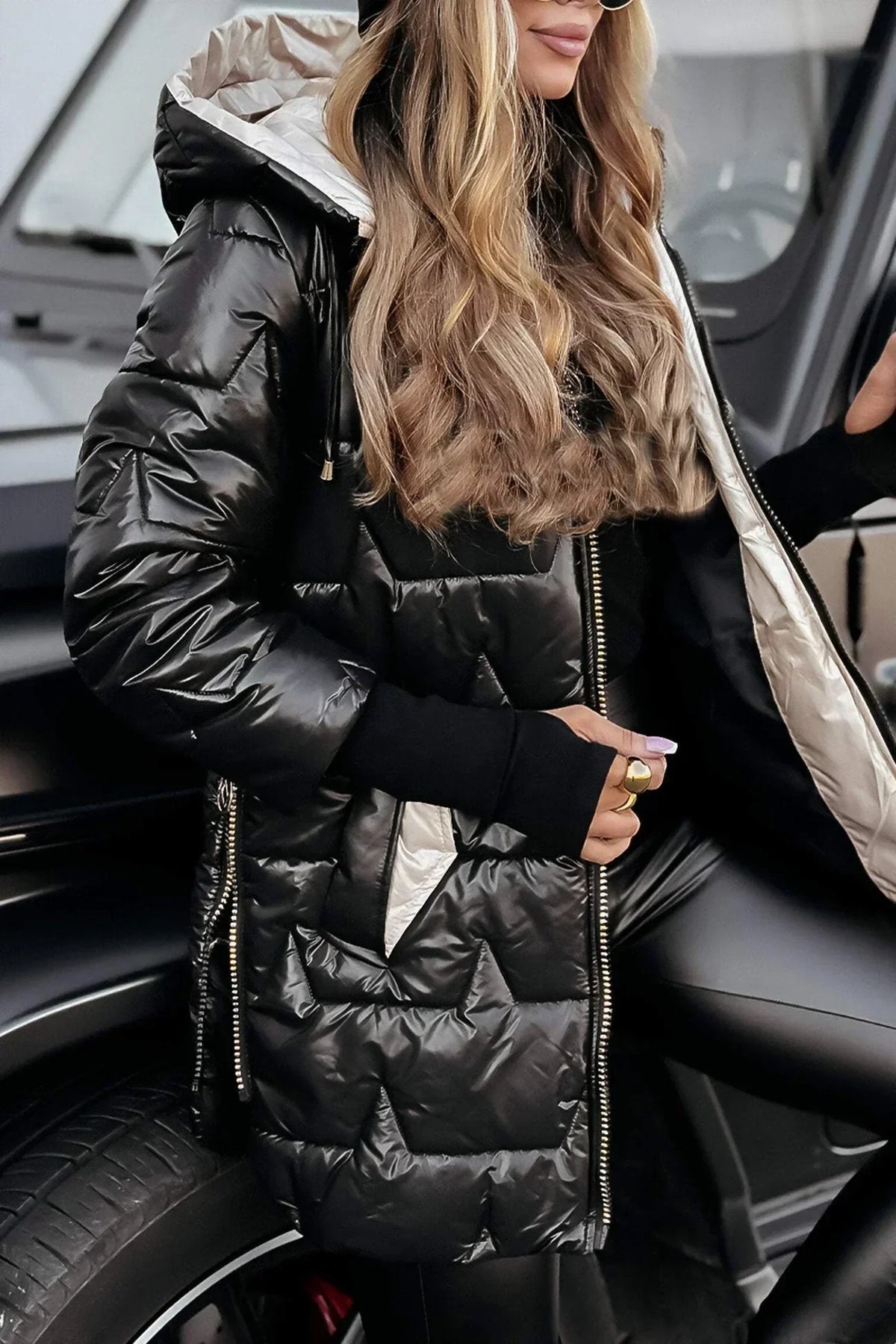 Varel | Cappotto invernale elegante con cappuccio foderato