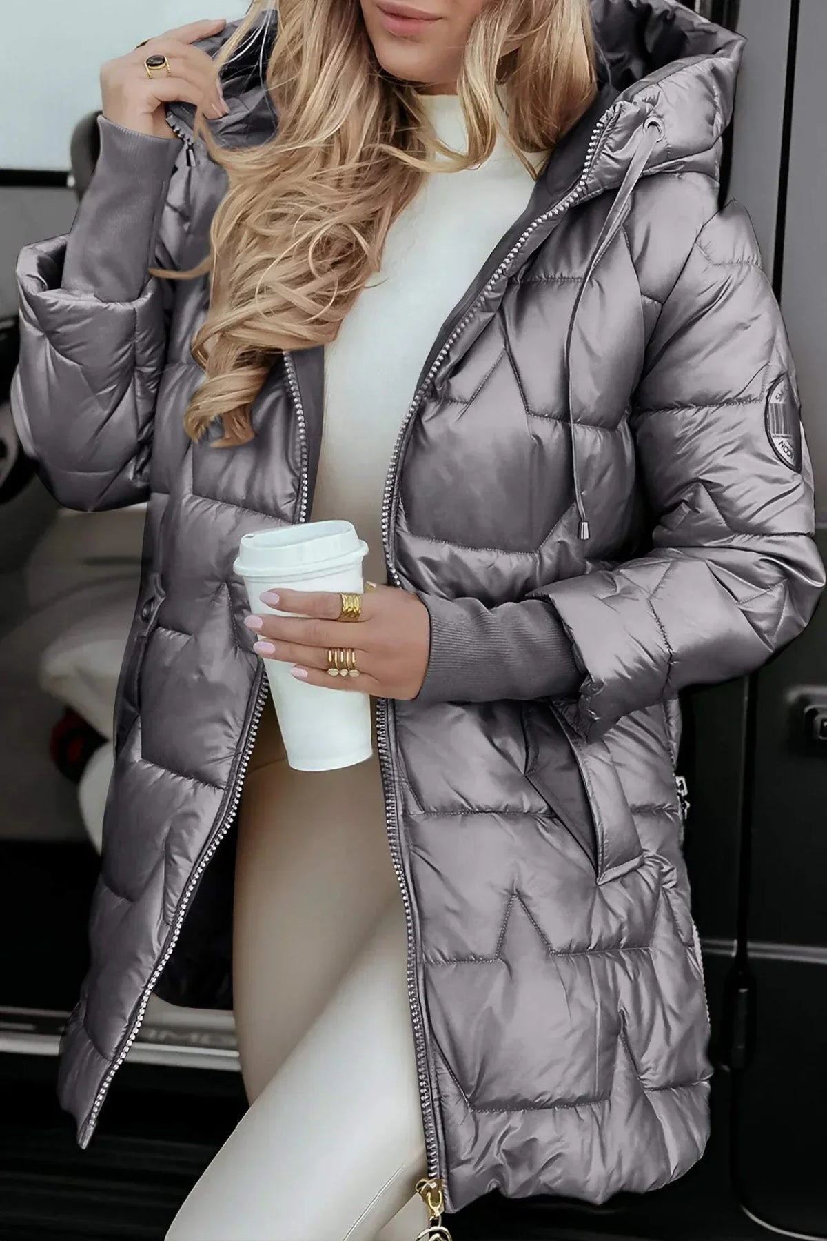 Varel | Cappotto invernale elegante con cappuccio foderato