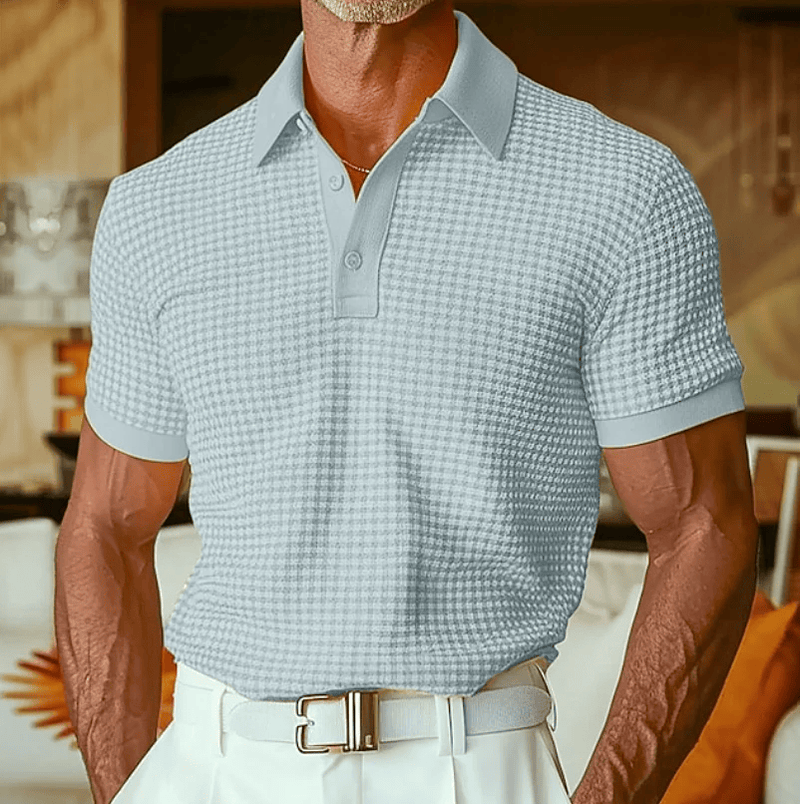 Varel | Polo con motivo a quadri e texture
