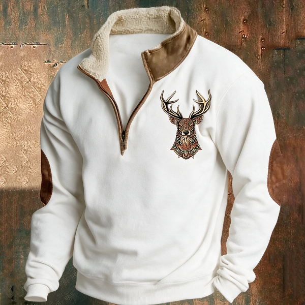 Varel | Maglione in pile con mezza zip