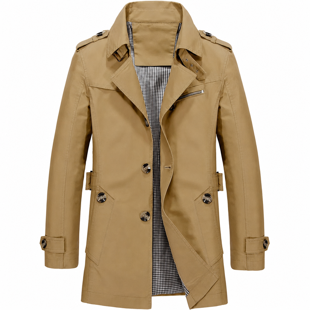 Varel | Cappotto corto con colletto aperto e chiusura con bottoni
