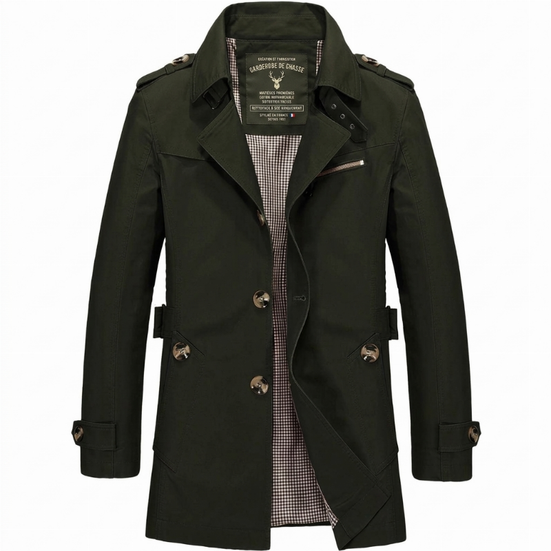 Varel | Cappotto corto con colletto aperto e chiusura con bottoni