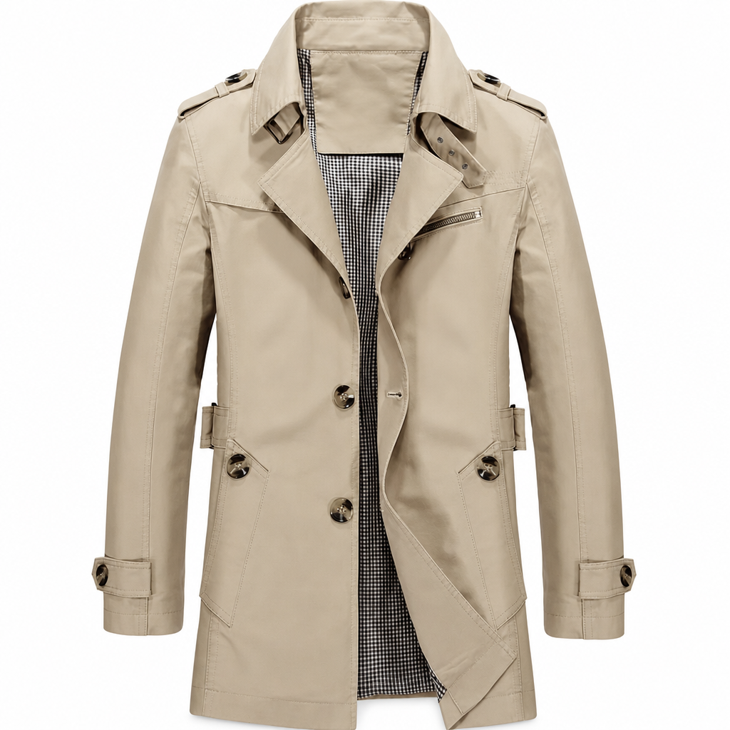 Varel | Cappotto corto con colletto aperto e chiusura con bottoni
