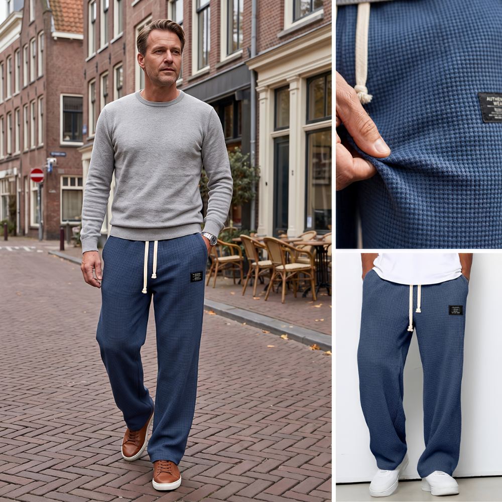 Varel | Pantaloni comodi da uomo dalla vestibilità ampia e vita regolabile